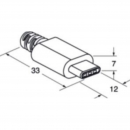 Spina USB 3.1 tipo C a saldare