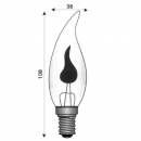 Lampadina oliva effetto fiamma 3W