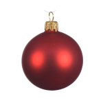 Box 4 palline in vetro Christmas red