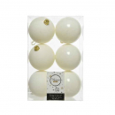 Box 6 palline in plastica wool white