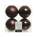 Box 4 palline in plastica dark brown