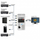 Commutatore HDMI 5in 1 out