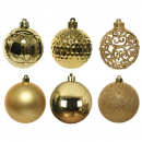 Box 37 palline in plastica oro