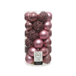 Confezione 37 palline velvetpink 6cm