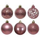 Confezione 37 palline velvetpink 6cm